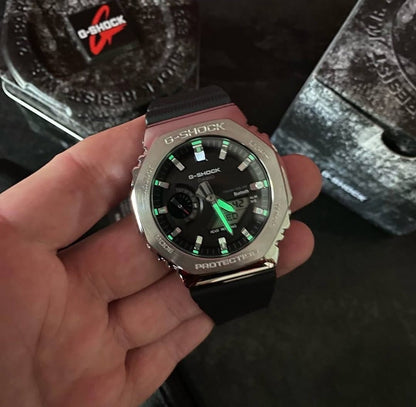 G-Shock GBM-2100 Black Dial Silver Frame Black Silicon Strap Generic Watch